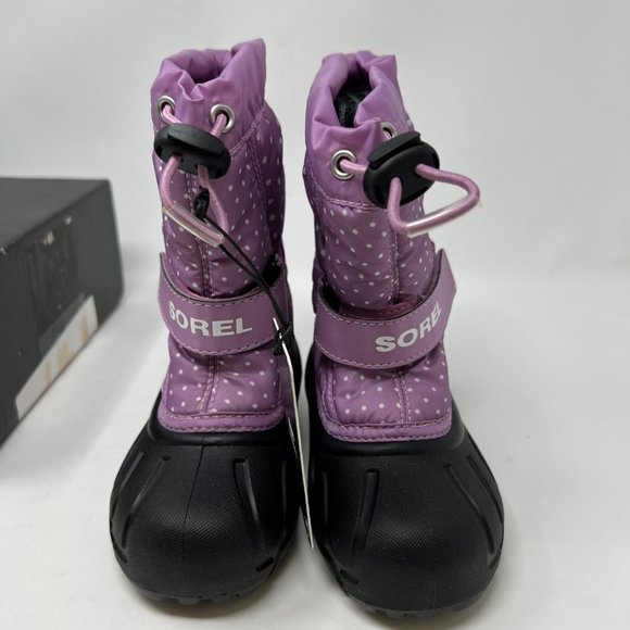 Sorel Childrens Flurry Print Boot Size 8 Kids Violet Haze Polka Dot NEW in BOX! - Picture 4 of 9